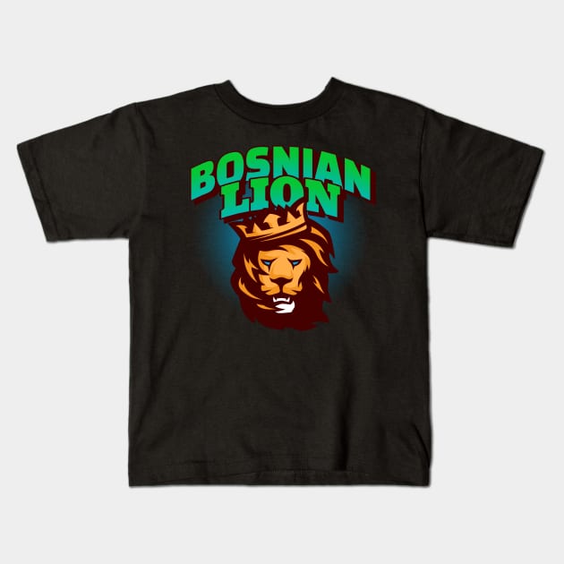 Bosnian Lion Kids T-Shirt by Tip Top Tee's